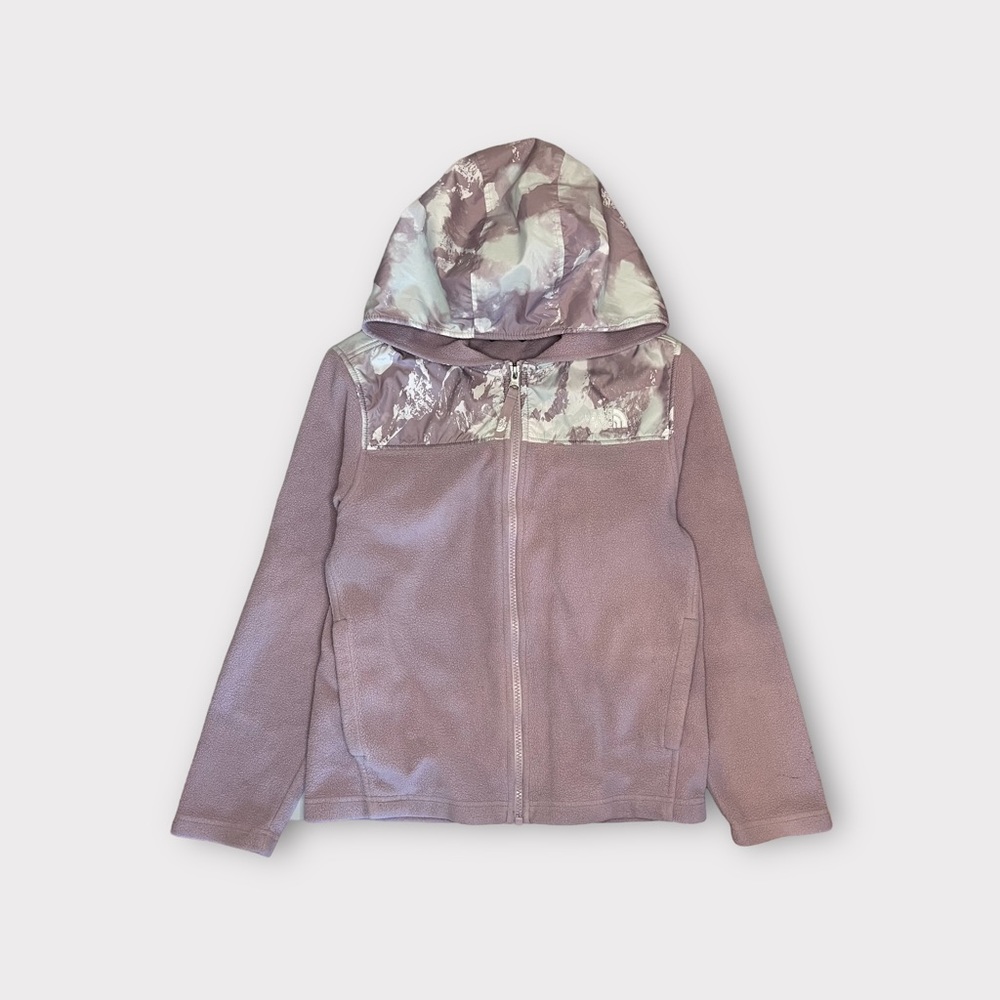The North Face Lavender Tie Dye Fleece Hooded Jacket